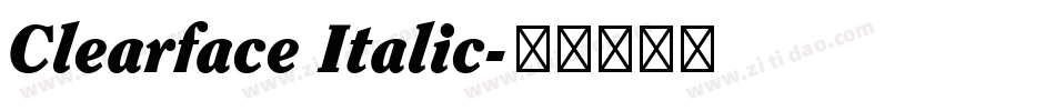 Clearface Italic字体转换